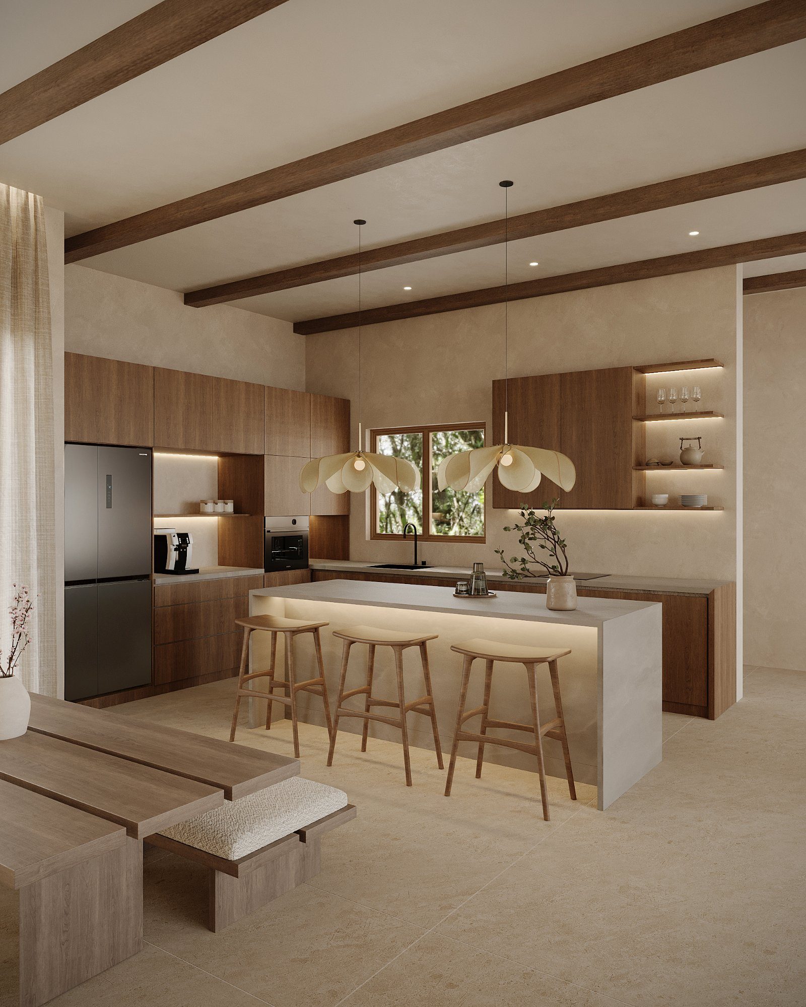 Kitchen & Living View