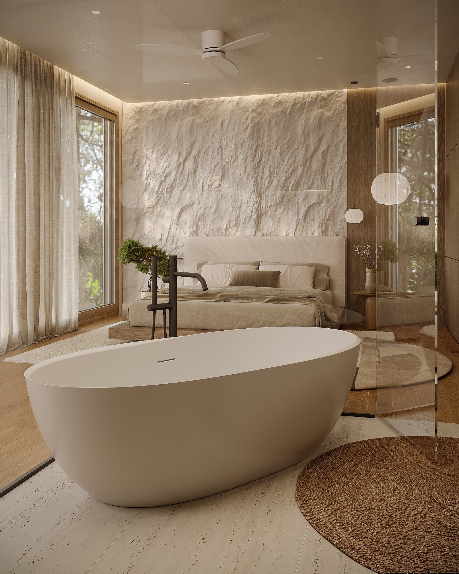 Master Bedroom with Pool View